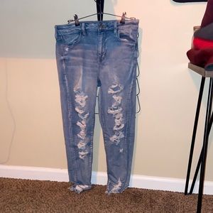 Ripped American Eagle jeans.